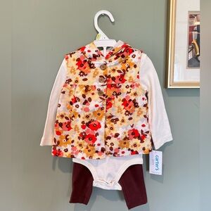 CARTERS baby girl 3 piece set